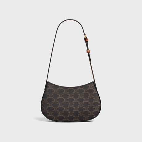 MEDIUM TILLY BAG IN TRIOMPHE CANVAS AND CALFSKIN TAN - Image 3