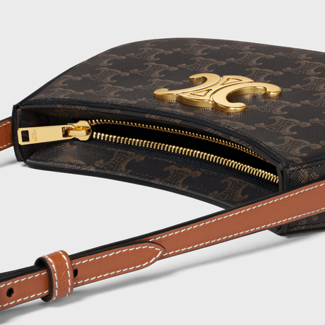 MEDIUM TILLY BAG IN TRIOMPHE CANVAS AND CALFSKIN TAN - Image 4