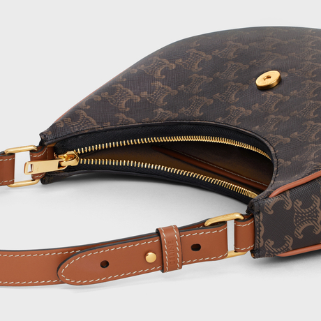 MEDIUM AVA TRIOMPHE BAG IN TRIOMPHE CANVAS AND CALFSKIN TAN - Image 4