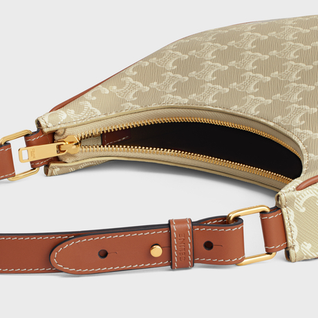 AVA BAG IN TRIOMPHE CANVAS AND CALFSKIN GREGE - Image 4