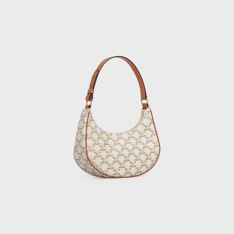AVA BAG IN TRIOMPHE CANVAS AND CALFSKIN WHITE - Image 2