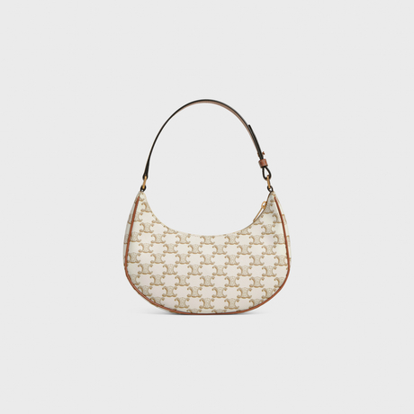 AVA BAG IN TRIOMPHE CANVAS AND CALFSKIN WHITE - Image 3