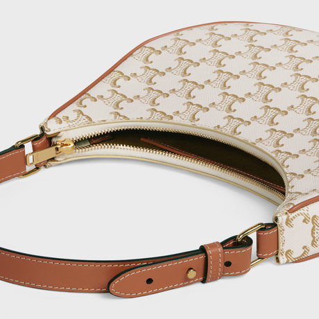 AVA BAG IN TRIOMPHE CANVAS AND CALFSKIN WHITE - Image 4