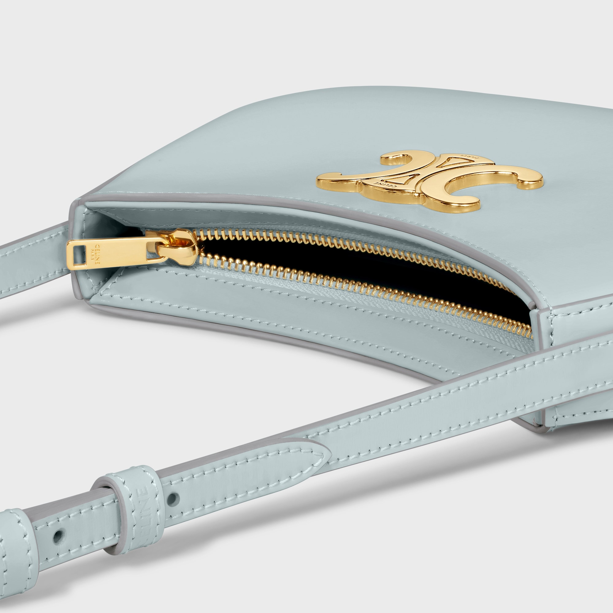 MEDIUM TILLY BAG IN SHINY CALFSKIN ICE BLUE - Image 4