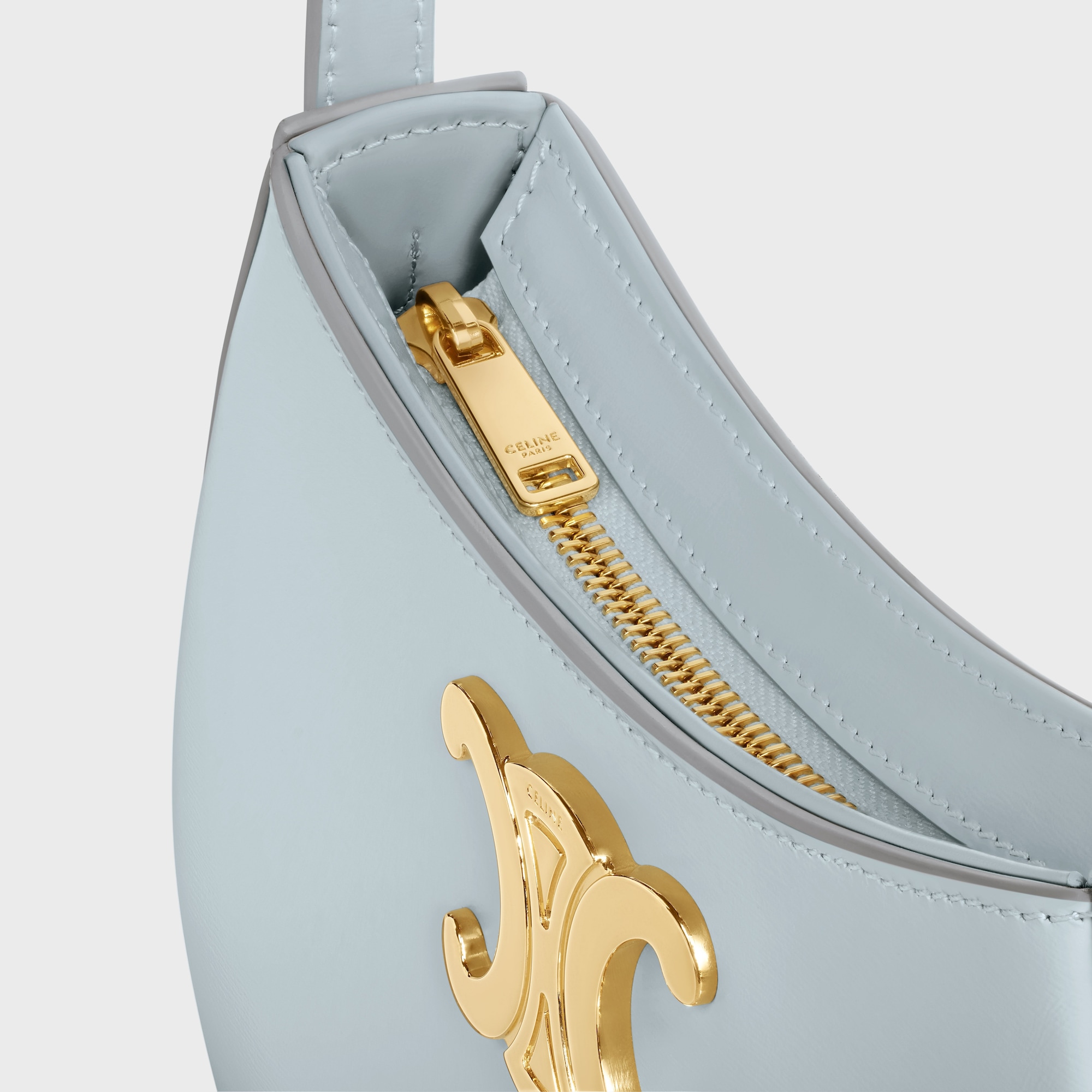 MEDIUM TILLY BAG IN SHINY CALFSKIN ICE BLUE - Image 5