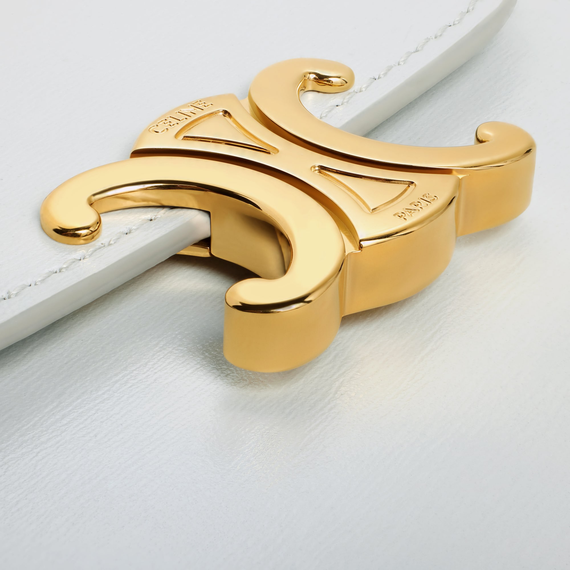 SMALL FLAP WALLER TRIOMPHE IN SHINY CALFSKIN MOON - Image 5