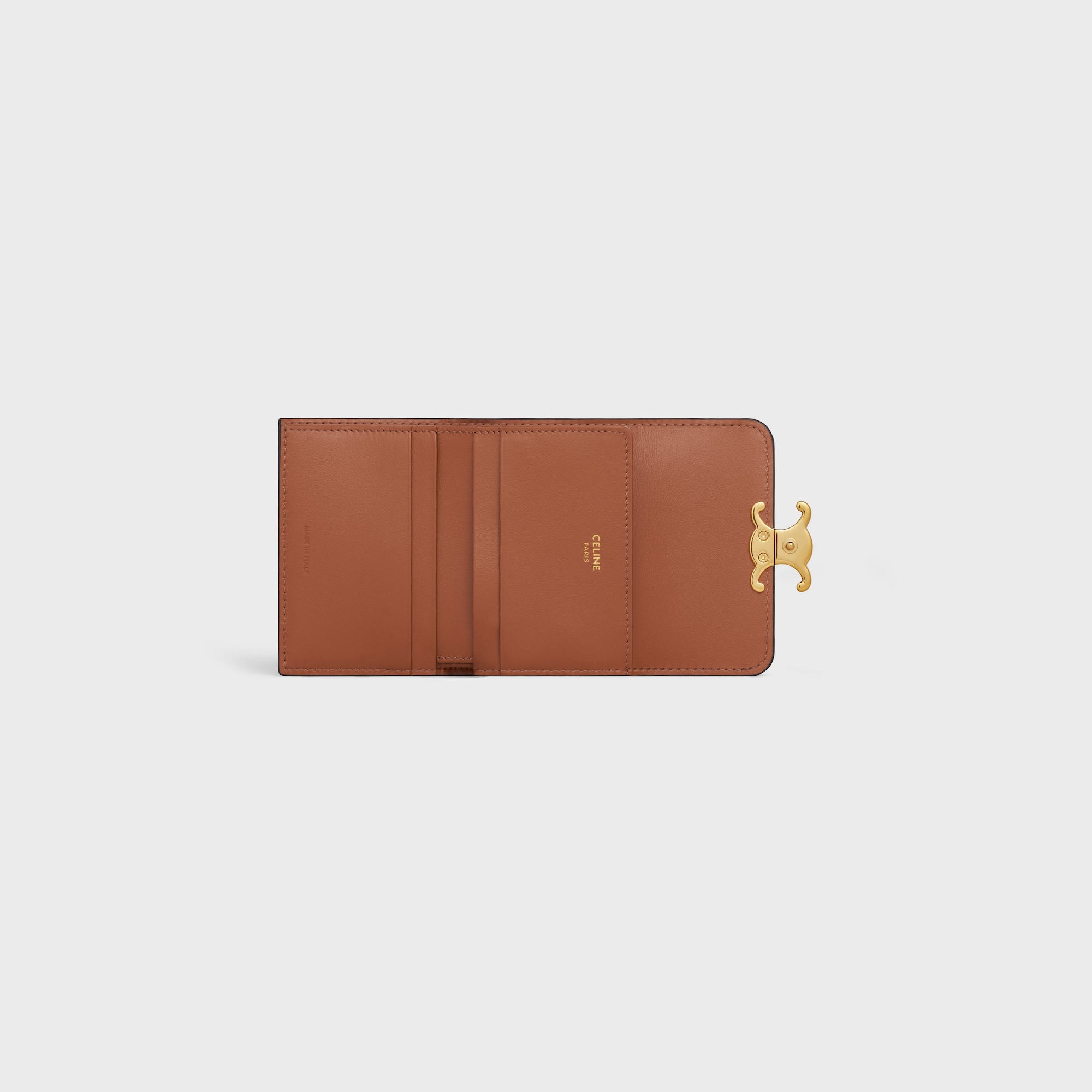 COMPACT WALLET WITH COIN TRIOMPHE IN TRIOMPHE CANVAS TAN - Image 4