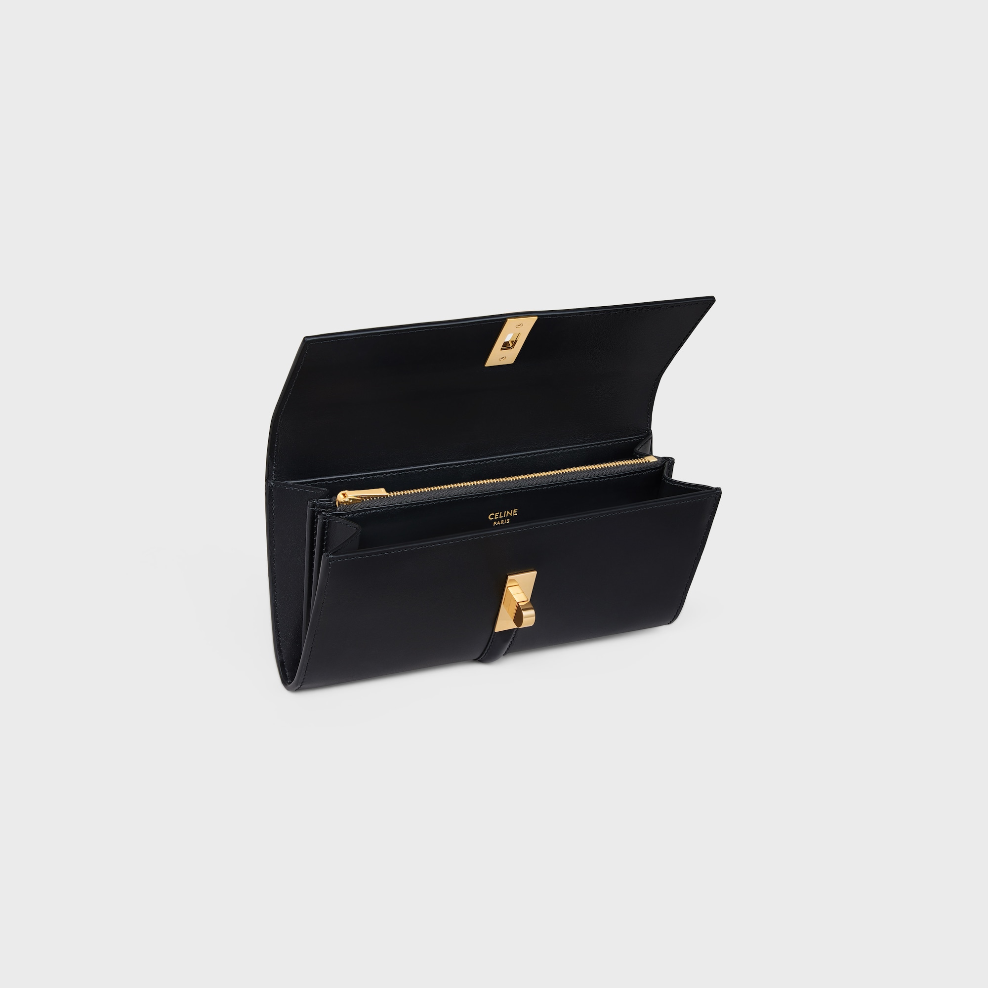 LARGE WALLET 16 IN SATINATED CALFSKIN BLACK - Image 4