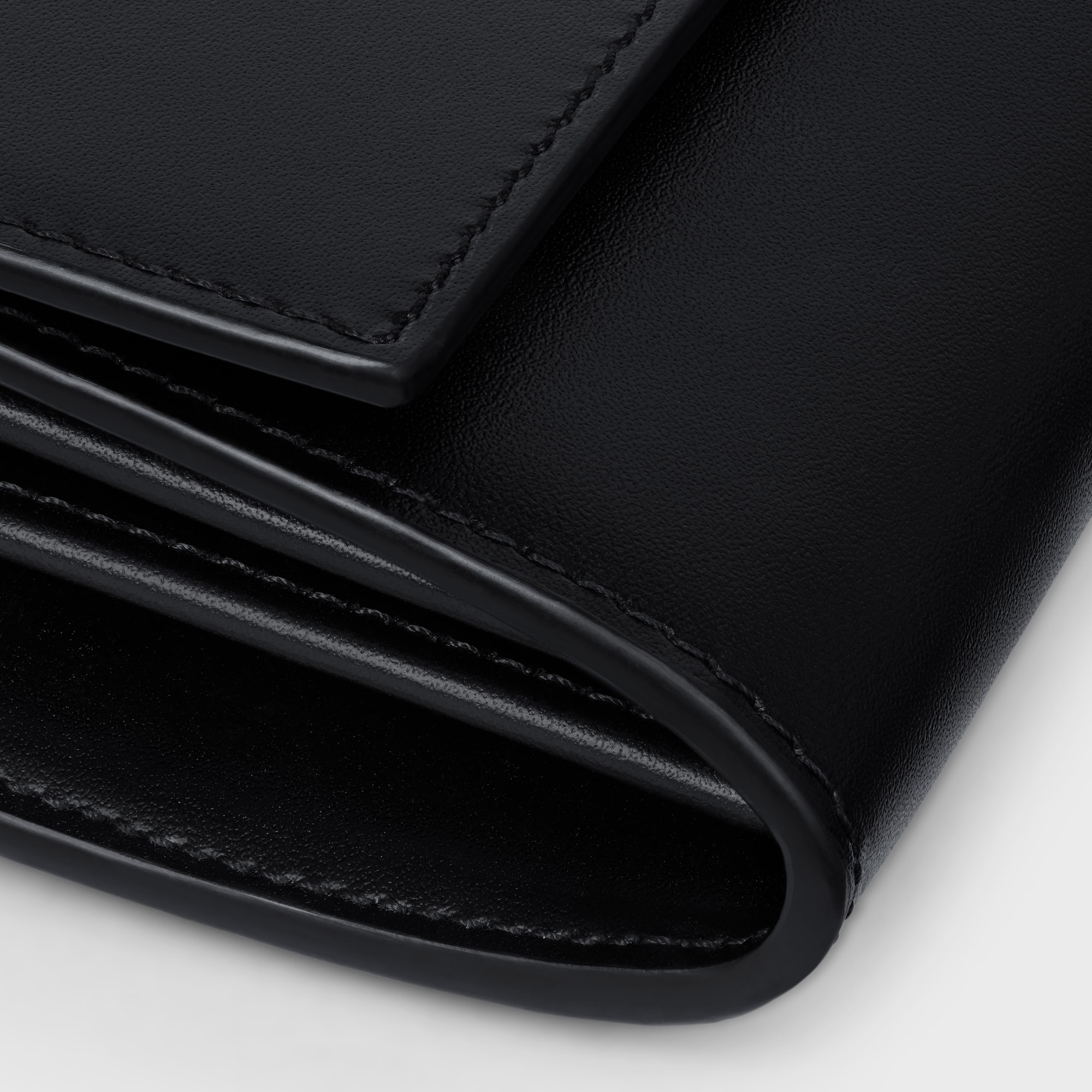 LARGE WALLET 16 IN SATINATED CALFSKIN BLACK - Image 5