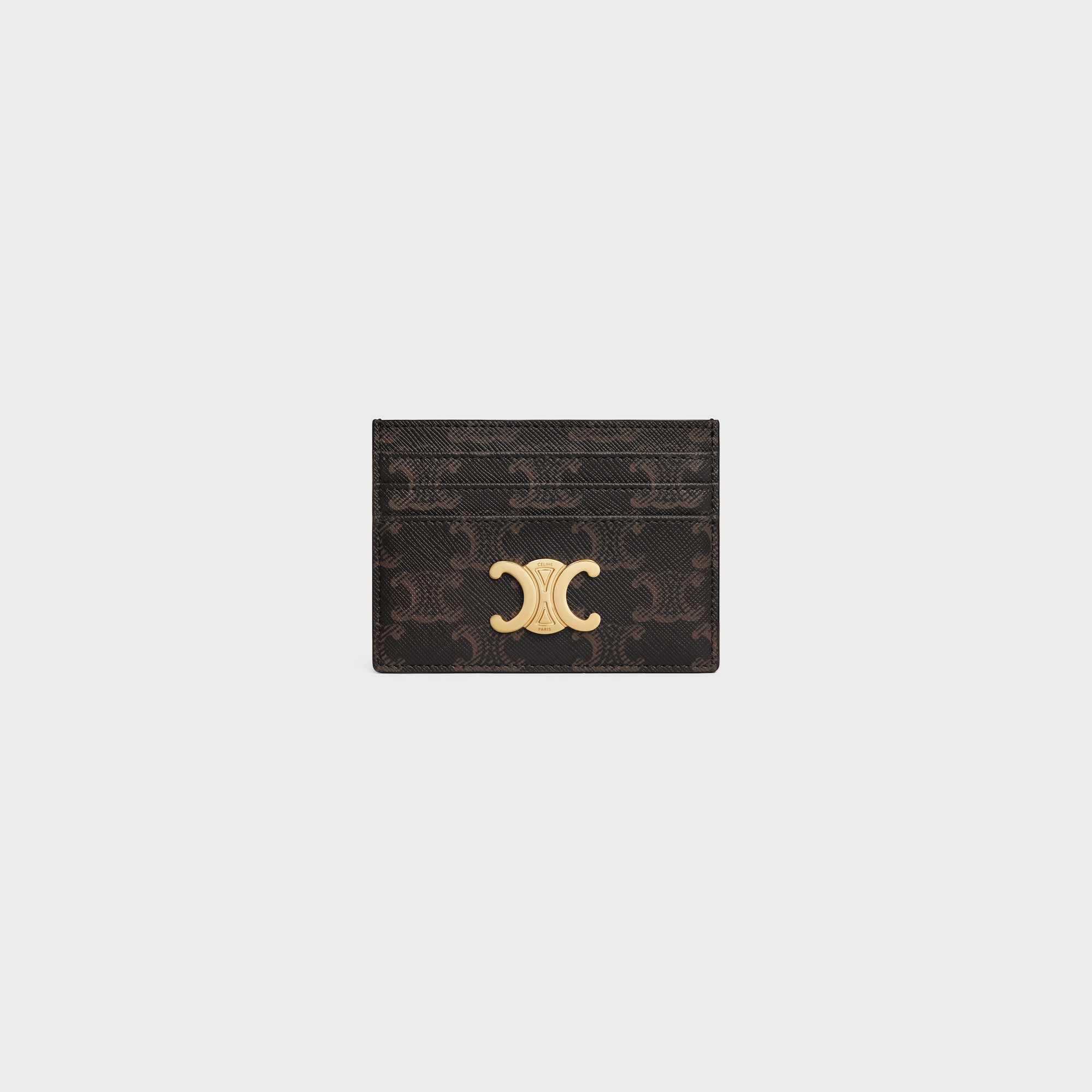 CARD HOLDER TRIOMPHE IN TRIOMPHE CANVAS TAN